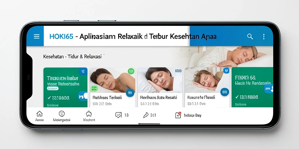 Antarmuka HOKI65 yang menawan untuk fitur Tidur & Relaksasi.
