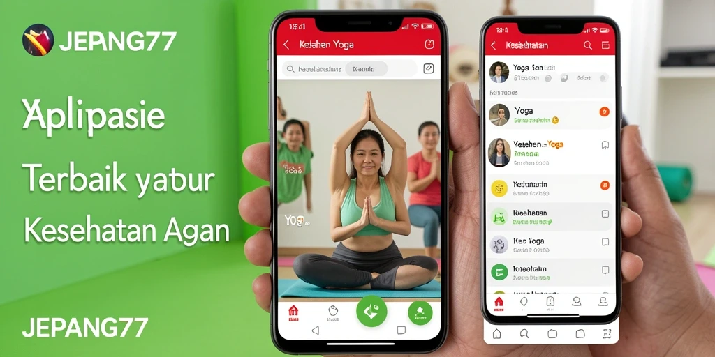 Antarmuka aplikasi JEPANG77 yang intuitif dan mudah digunakan untuk yoga.