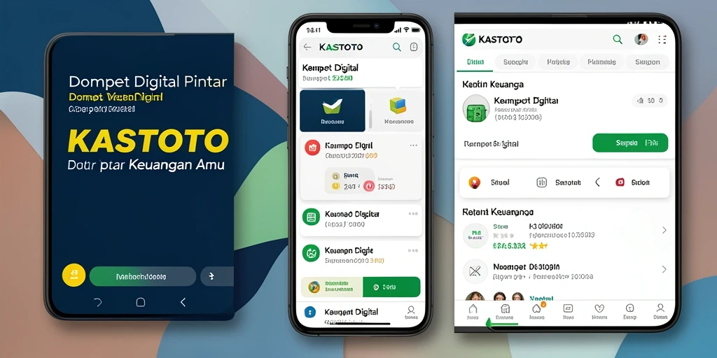 Antarmuka KASTOTO yang modern dan fungsional untuk Dompet Digital.