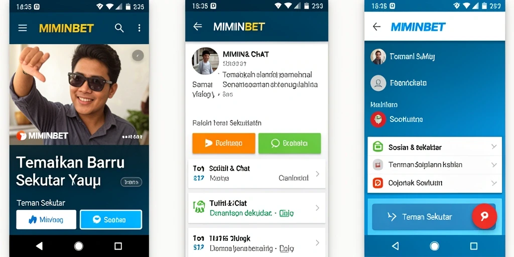 Antarmuka MIMINBET yang menarik untuk Teman Sekitar.