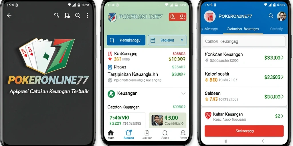 Screenshot utama POKERONLINE77 menampilkan antarmuka Catatan Keuangan yang intuitif.