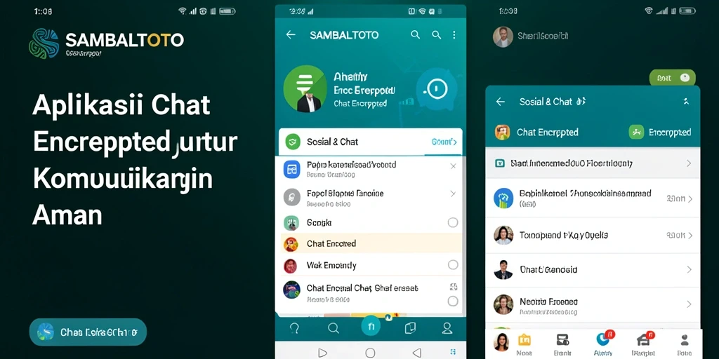 Antarmuka aplikasi SAMBALTOTO dengan fitur Chat Encrypted yang mudah digunakan.