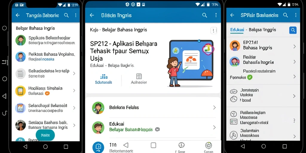 Antarmuka aplikasi SP212 yang menarik dan interaktif.